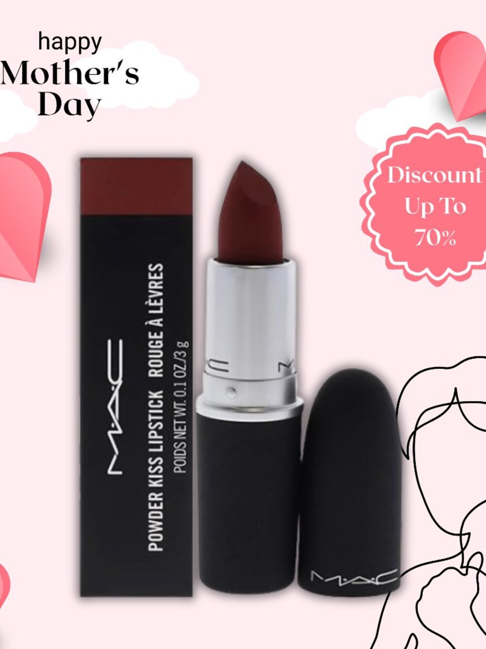 MAC Powder Kiss Lipstick - Devoted To Chili Lipstick Women 0.1 oz